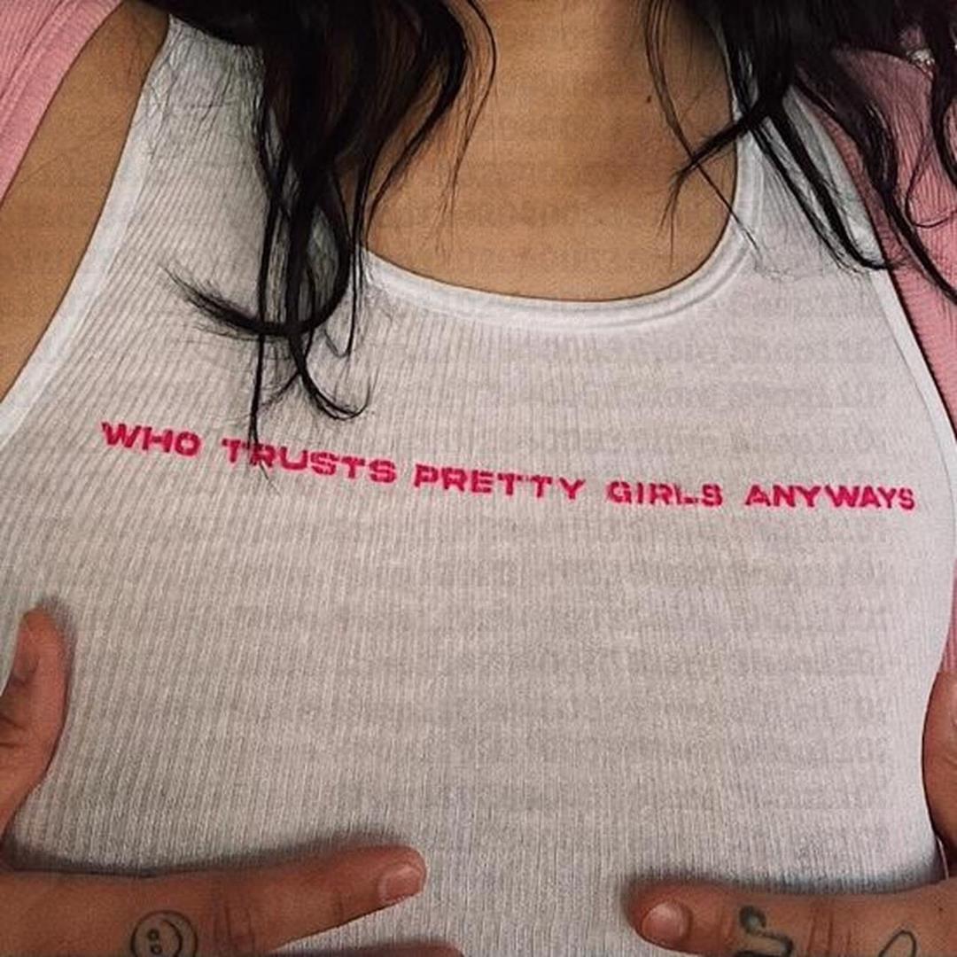 Y2K Graphic Baby Tee Crop - alt baskı kısa kollu üstler kadın