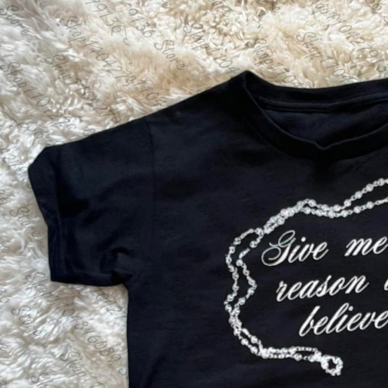 Jaren 2000 Dameskleding Y2K Kl - Y2K Graphic Baby Tee Crop recensie en prijs