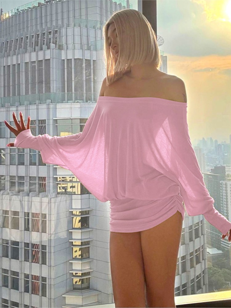 Nieuwe mode off-shoulder pure  - Sexy Mesh Sheer Bodycon Dress recensie en prijs