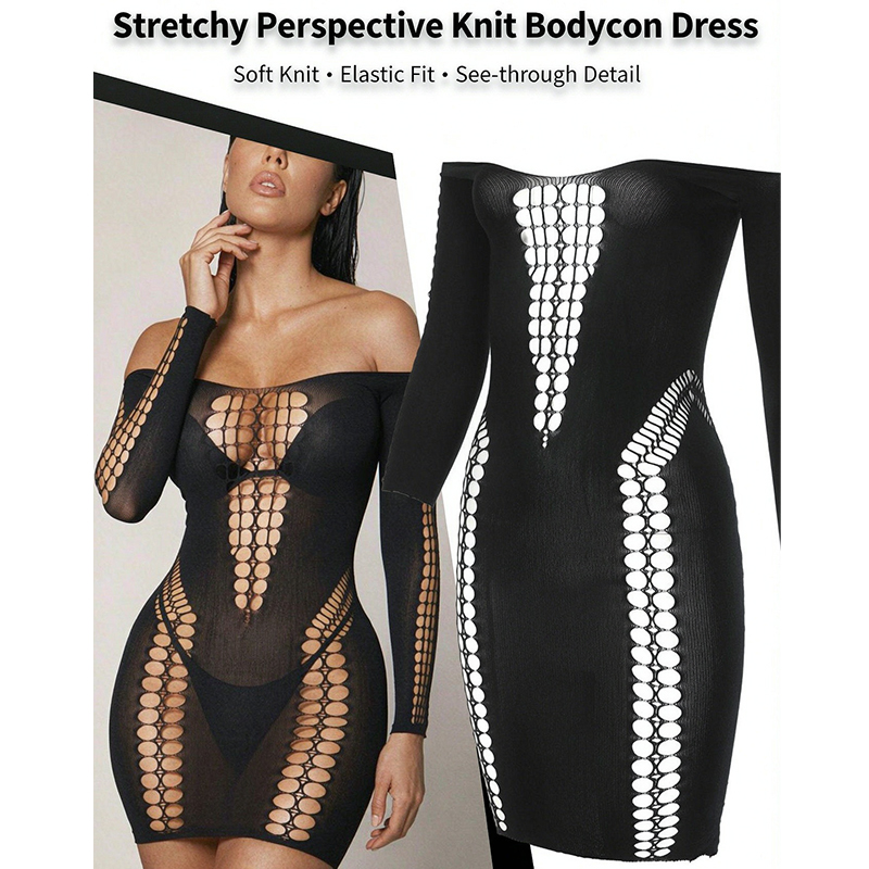 Dames doorschijnende mesh stra - Sexy Mesh Sheer Bodycon Dress recensie en prijs