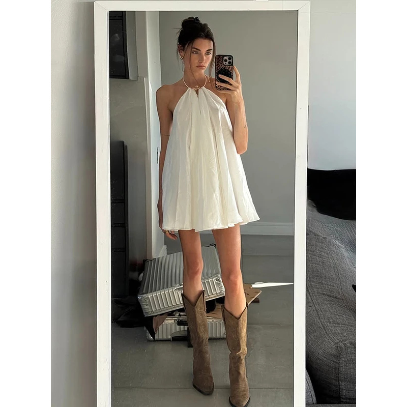 BKQU Sexy Y2K Halter Backless  - Y2K Backless Halter Mini Dress recensie en prijs