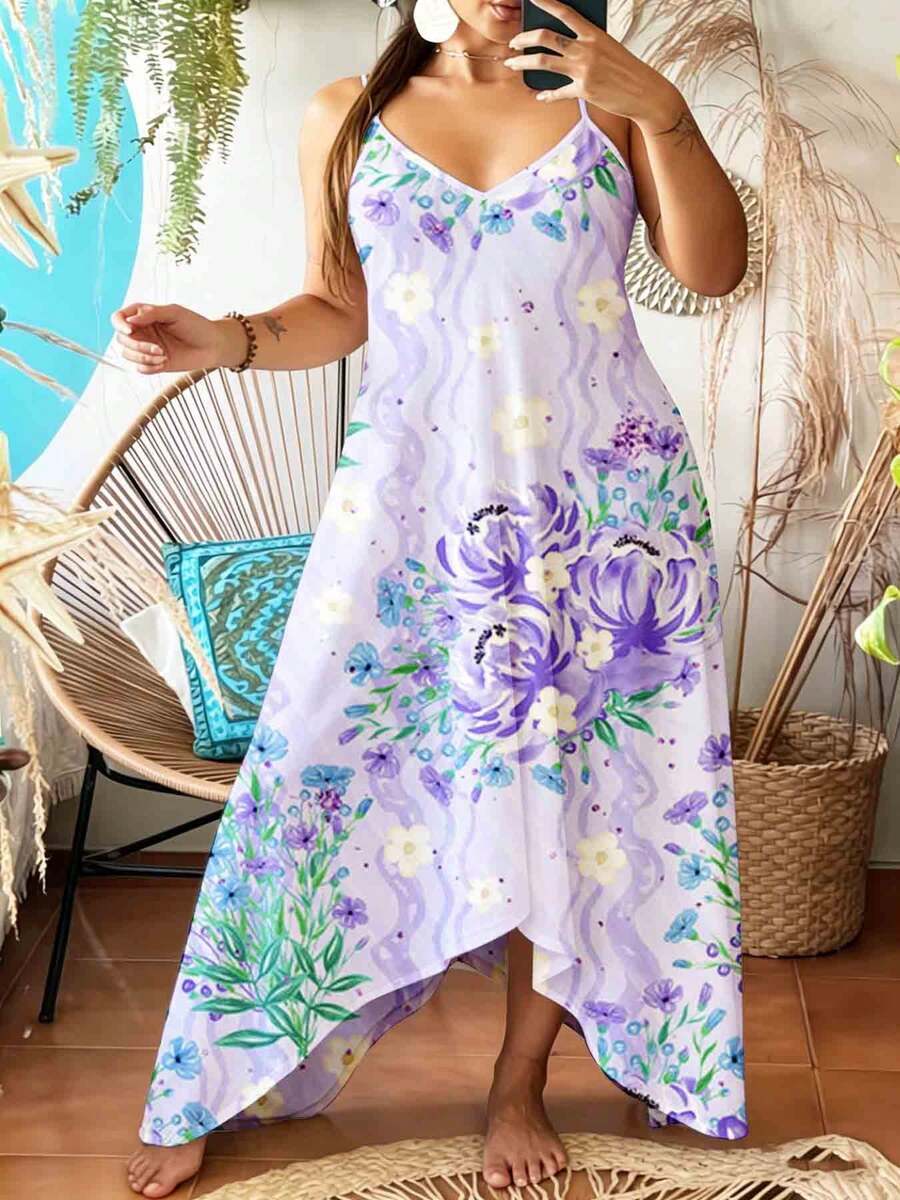 Bloemenprint maxi-jurk met spa - Boho Summer Beach Maxi Dress recensie en prijs