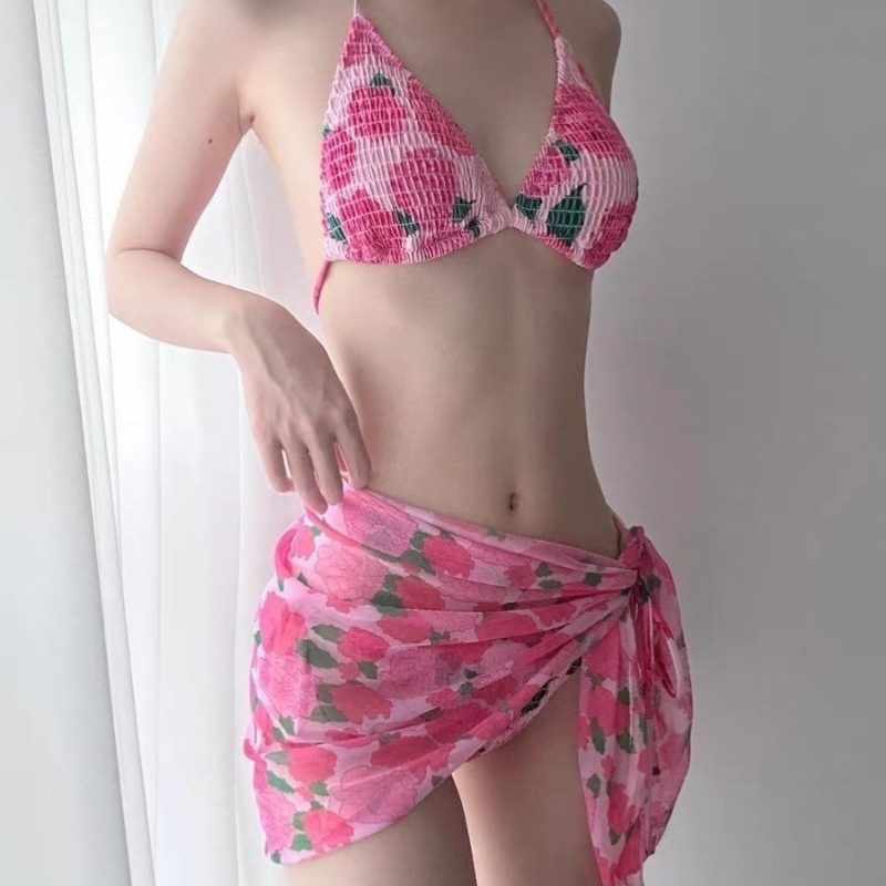 Nieuwe mode geribbelde bloemen - Swimwear recensie en prijs