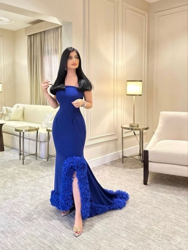 Op maat gemaakte luxe elegante - Elegant Satin Evening Gown Split recensie en prijs