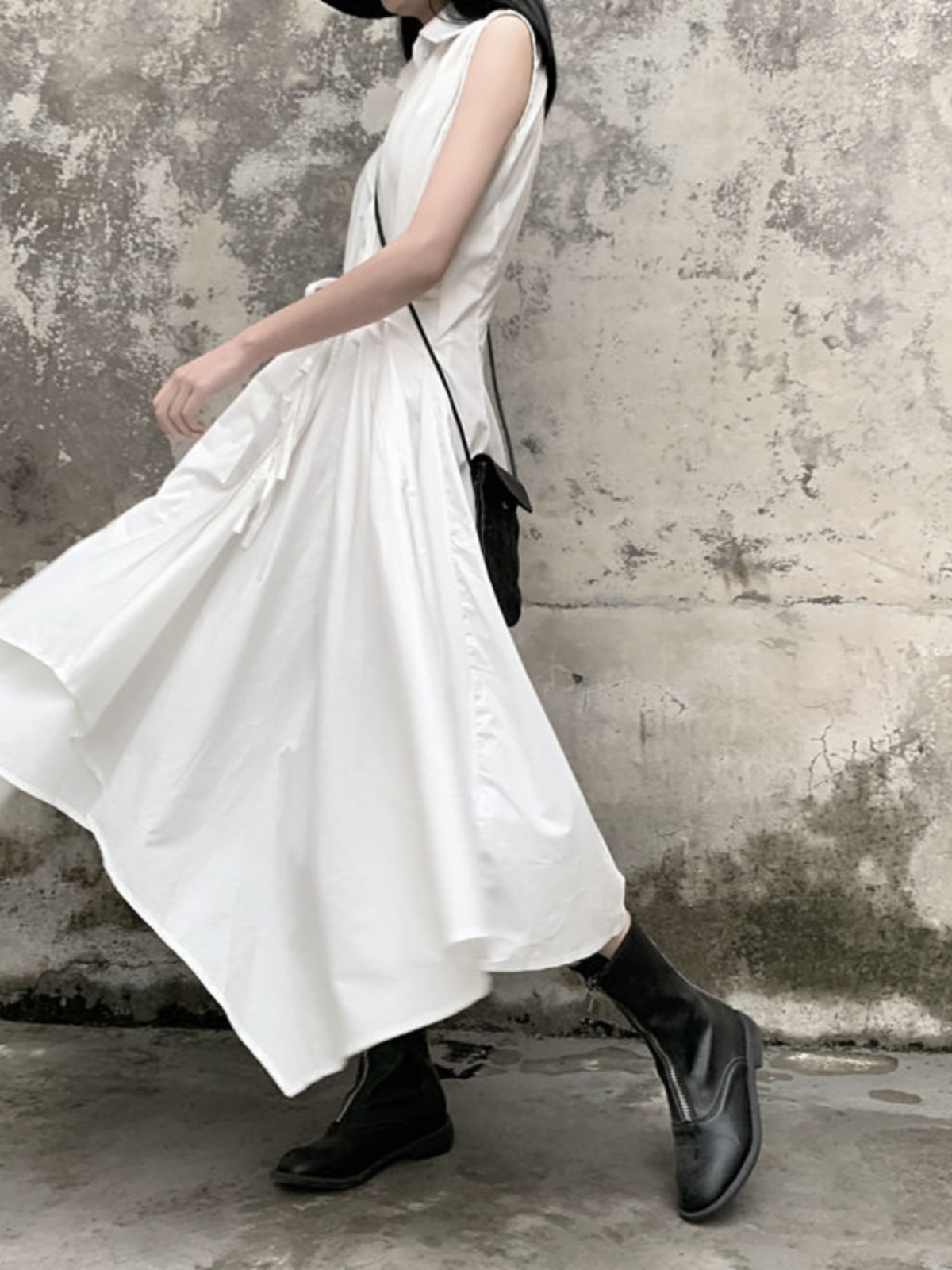 Donkere stijl onregelmatige ul - Korean Style A Line Shirt Dress recensie en prijs