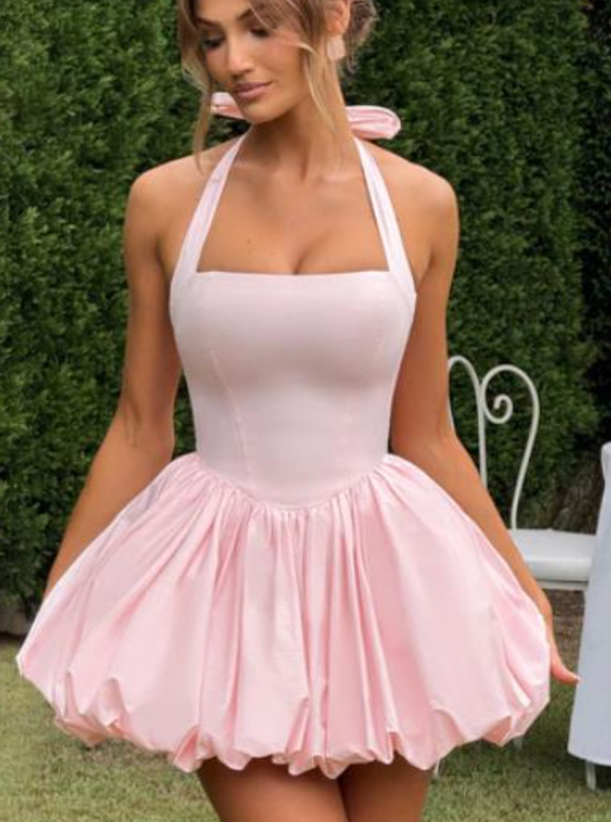 Stippenprint Halter Spaghetti  - Y2K Backless Halter Mini Dress recensie en prijs